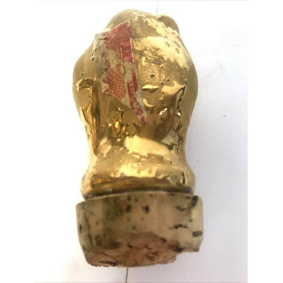 Vintage 1972 James B Jim Beam Weeping Gold Whisky Flowers Decanter Empty Bottle  - Picture 8 of 9